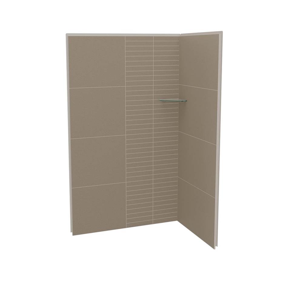Maax Canada Utile 4836 Composite Direct-to-Stud Two-Piece Corner Shower Wall Kit in Erosion Taupe