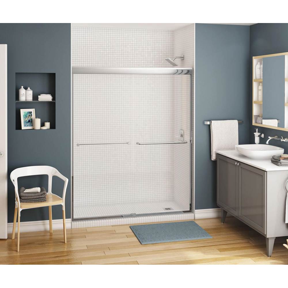 Maax Canada Kameleon 51-55 x 71 in. 6 mm Sliding Shower Door for Alcove Installation with Clear glass in Chrome