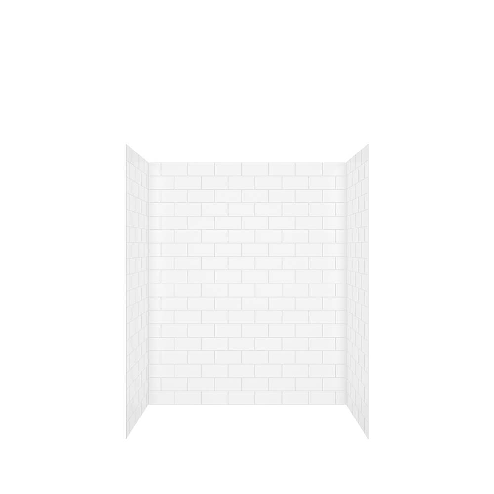 Maax Canada Versaline 6036 Composite Glue-up Four-Piece Shower Wall Kit in Subway White
