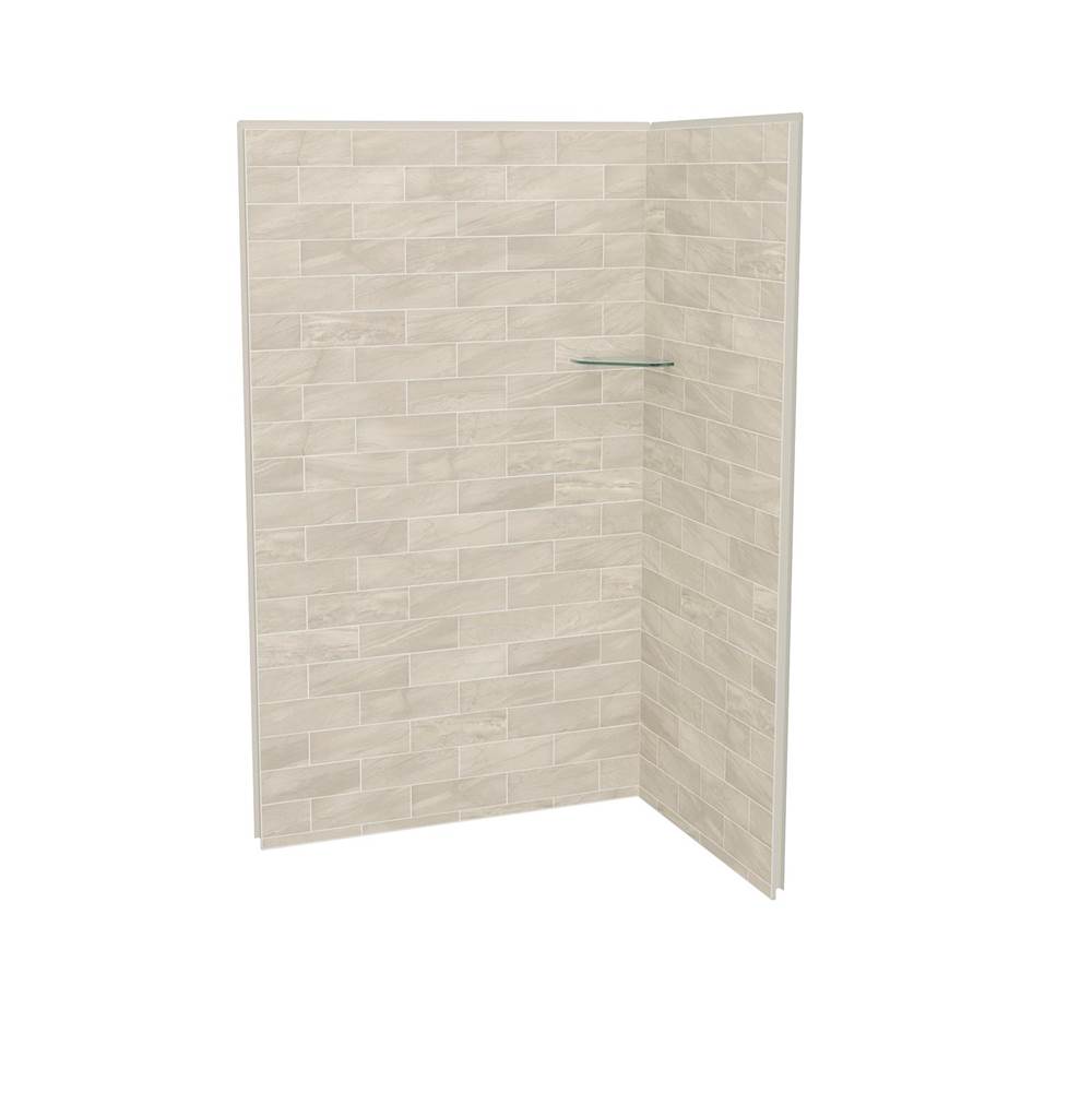 Maax Canada Utile 4836 Composite Direct-to-Stud Two-Piece Corner Shower Wall Kit in Organik Loam