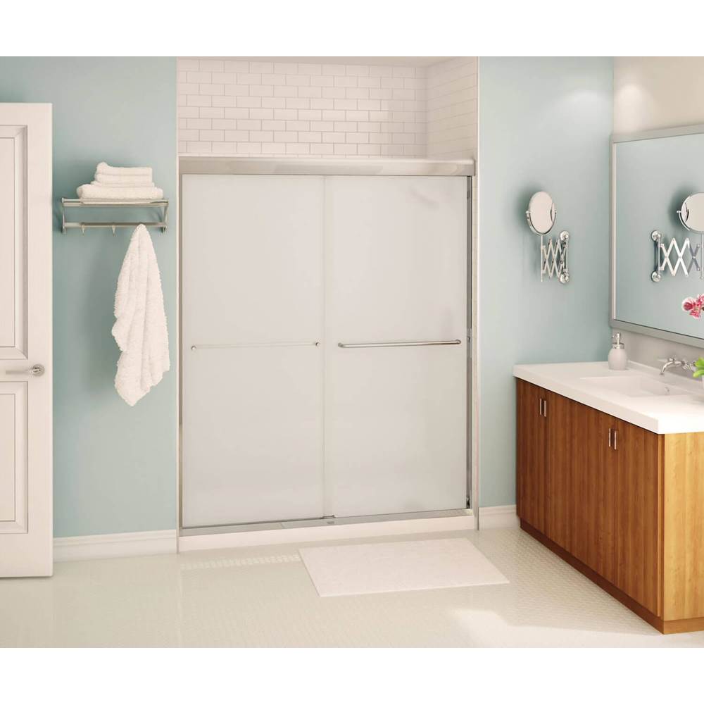 Maax Canada Kameleon 55-59 x 71 in. 6 mm Bypass Shower Door for Alcove Installation with Frosted glass in Chrome
