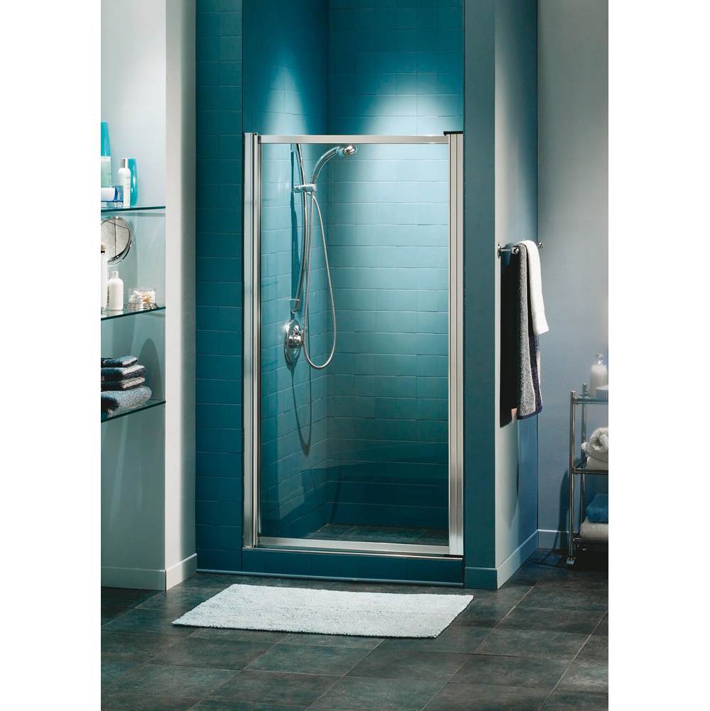 Maax Canada Pivolok 19-20.75 in. x 64.5 in. Pivot Alcove Shower Door with Clear Glass in Chrome