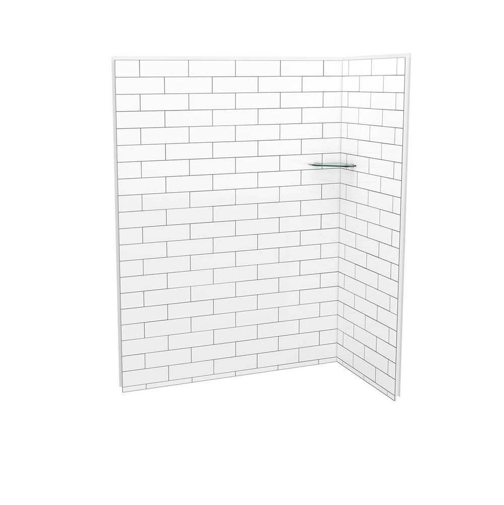 Maax Canada Utile 6032 Composite Direct-to-Stud Two-Piece Corner Shower Wall Kit in Metro Tux