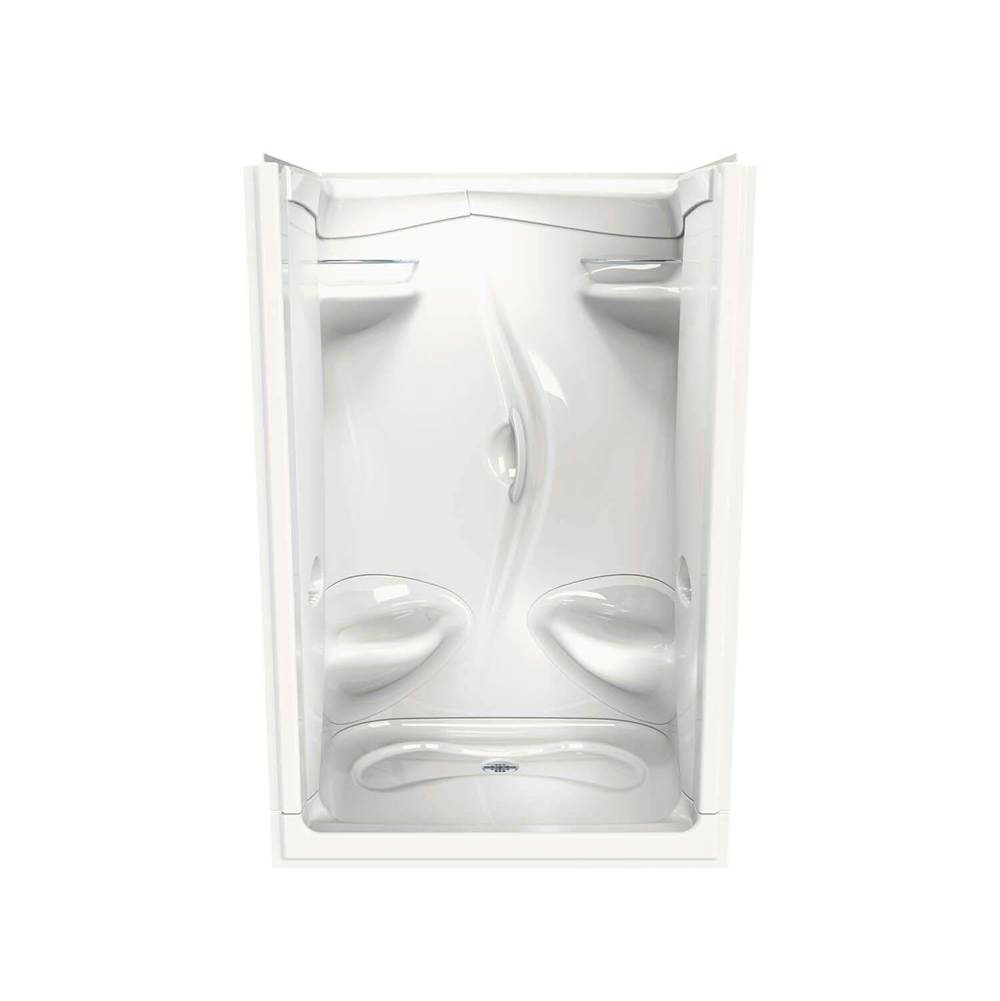 Maax Canada Stamina 48-II 51 in. x 35.75 in. x 76.38 in. 2-piece Shower with Right Seat, Center Drain in White