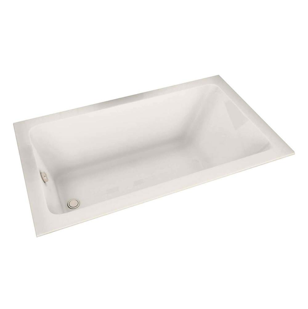 Maax Canada Pose 59.875 in. x 31.75 in. Drop-in Bathtub with Combined Whirlpool/Aeroeffect System End Drain in Biscuit
