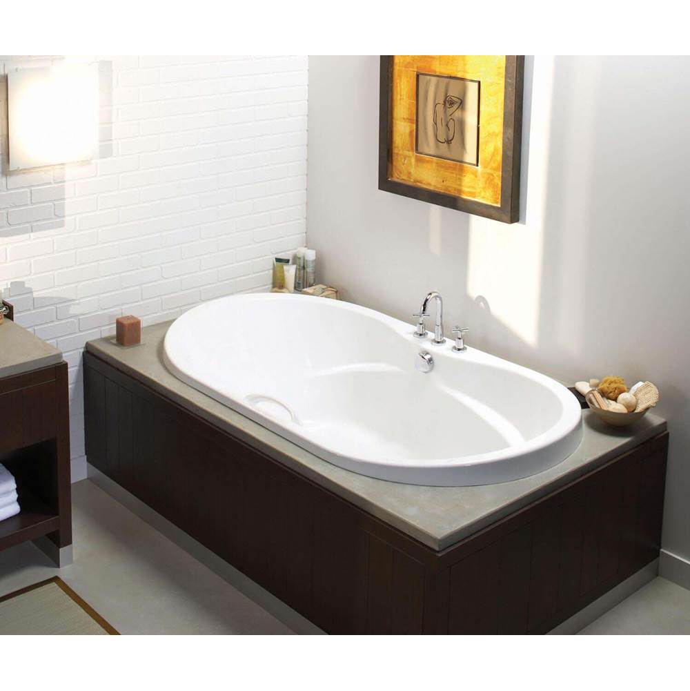 Maax Canada Living 72 in. x 36 in. Drop-in Bathtub with Center Drain in White