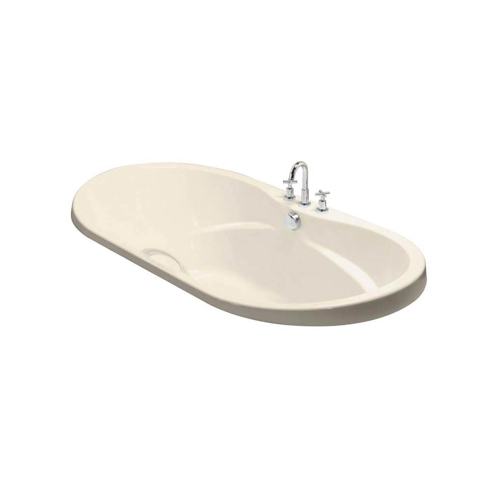 Maax Canada Living 66 in. x 41.75 in. Drop-in Bathtub with Combined Hydromax/Aerofeel System Center Drain in Bone