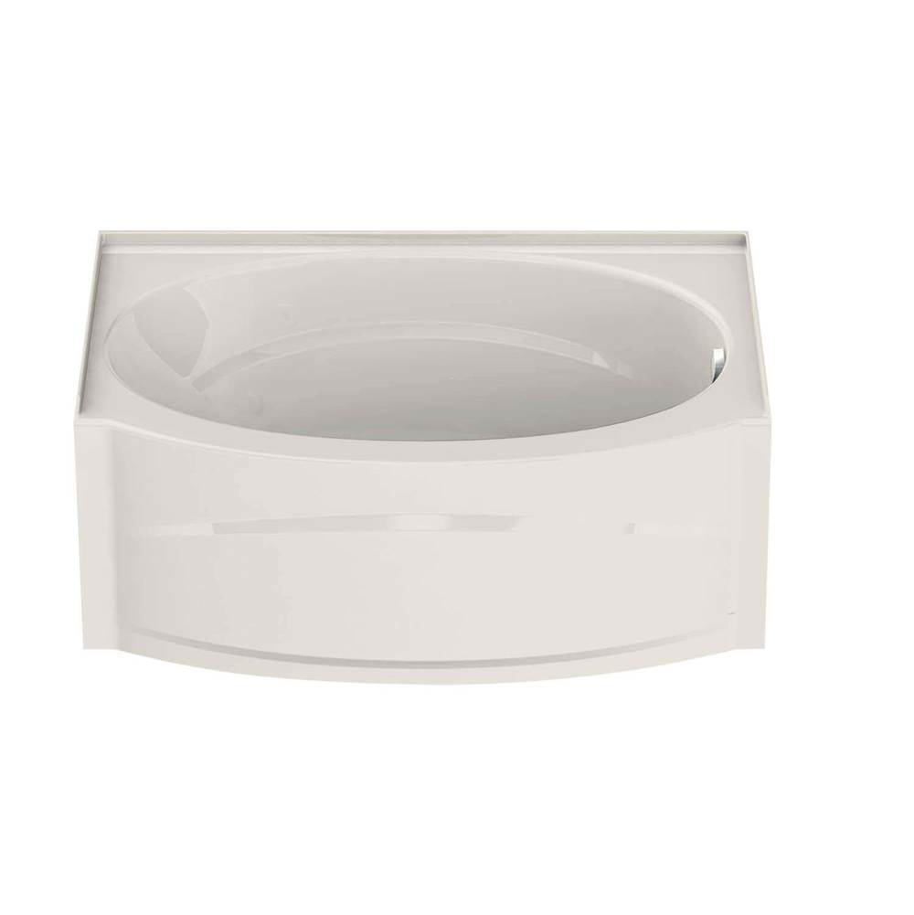 Maax Canada Islander AFR 60 in. x 38 in. Alcove Bathtub with Combined Whirlpool/Aeroeffect System Left Drain in Biscuit