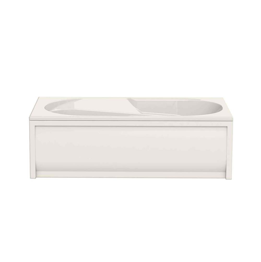 Maax Canada Baccarat 71.5 in. x 35.625 in. Alcove Bathtub with Aerofeel System End Drain in Biscuit