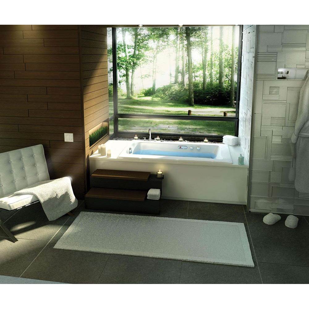 Maax Canada Release 59.75 in. x 32 in. Alcove Bathtub with Hydromax System End Drain in White