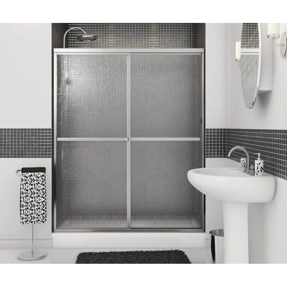 Maax Canada Polar 54-59.5 in. x 68 in. Bypass Alcove Shower Door with Raindrop Glass in Chrome