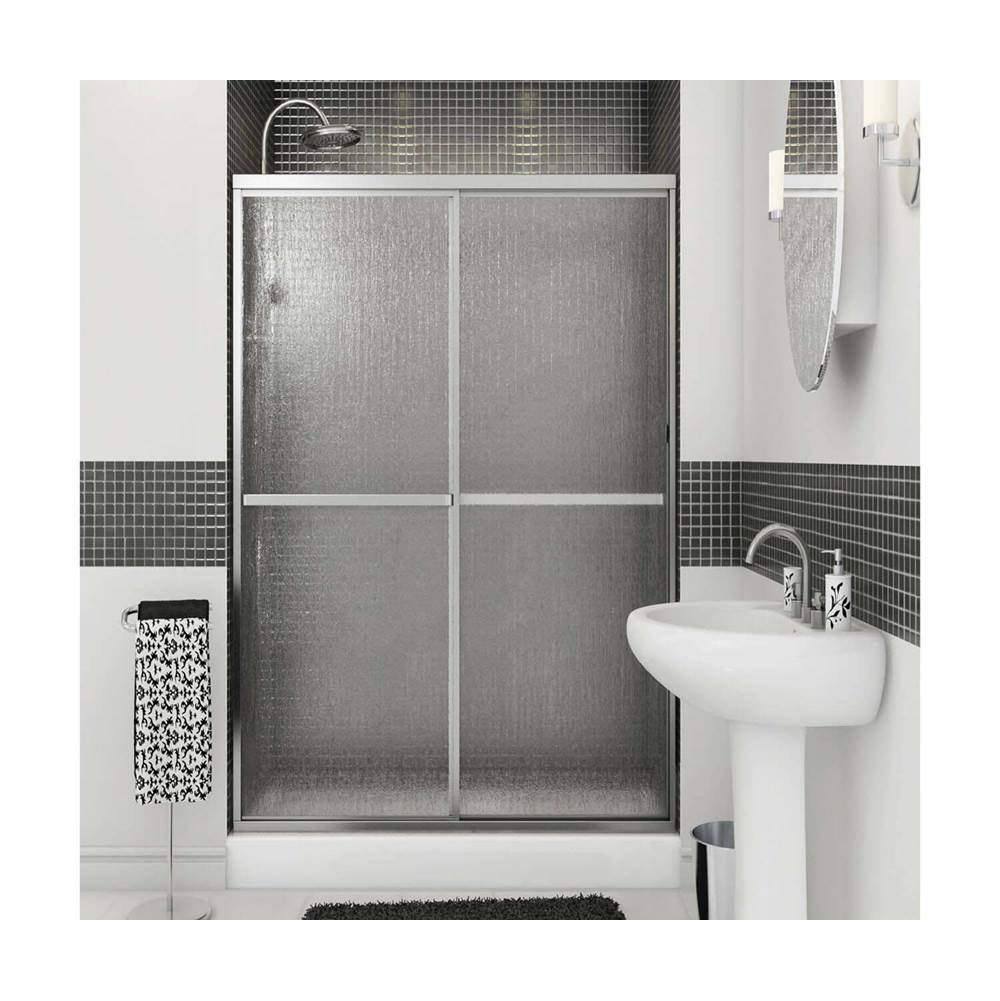 Maax Canada Polar 42-47.5 in. x 68 in. Bypass Alcove Shower Door with Raindrop Glass in Chrome
