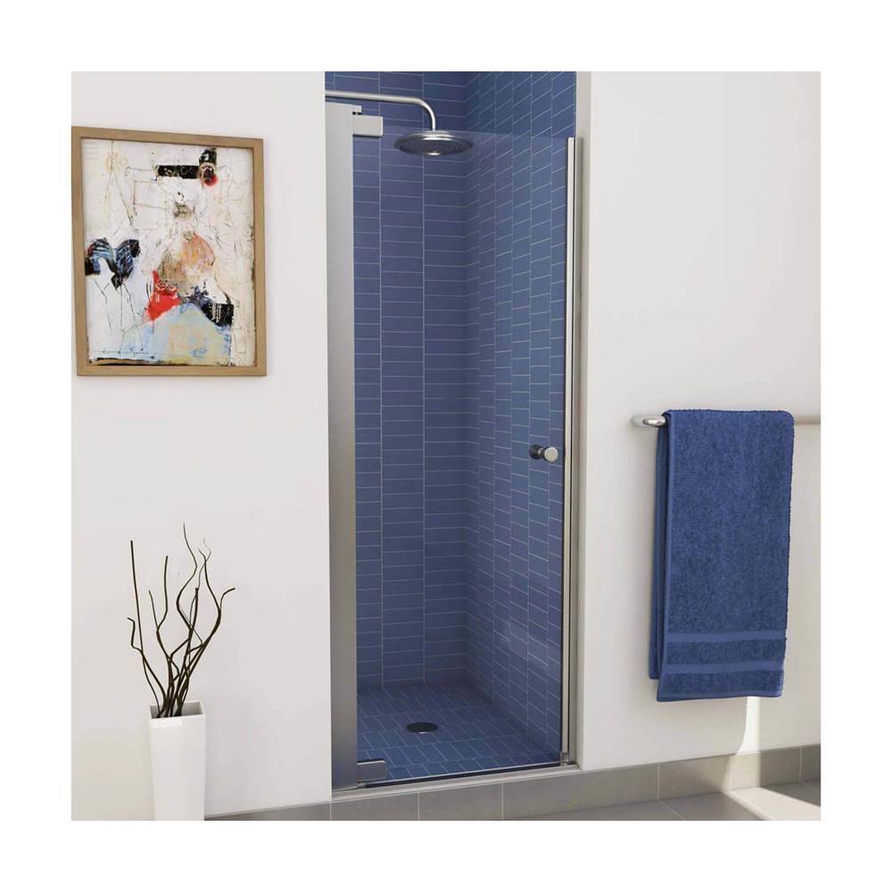 Maax Canada Madono 24.5-26.5 in. x 67 in. Pivot Alcove Shower Door with Clear Glass in Chrome