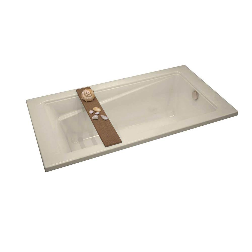 Maax Canada Exhibit 59.75 in. x 31.875 in. Drop-in Bathtub with Combined Whirlpool/Aeroeffect System End Drain in Bone