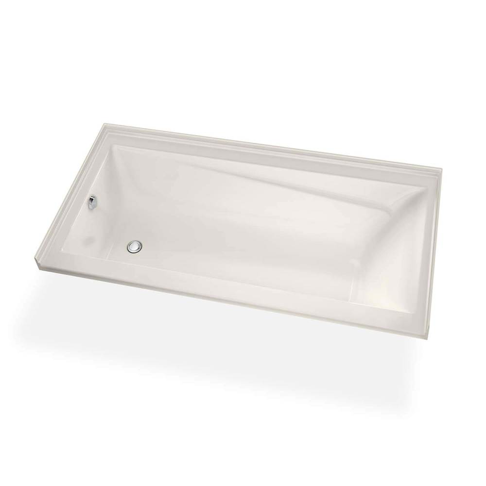 Maax Canada Exhibit IF DTF 59.75 in. x 31.875 in. Alcove Bathtub with Aeroeffect System Right Drain in Biscuit