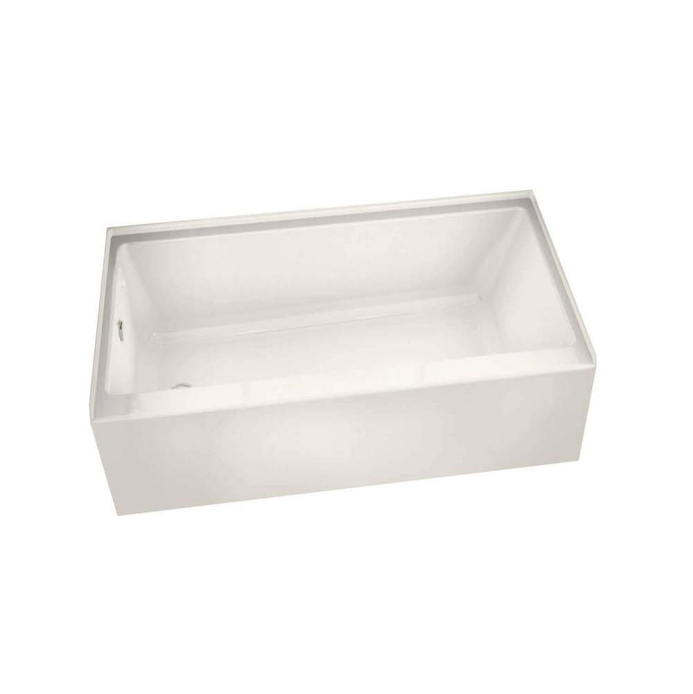 Maax Canada Rubix 59.75 in. x 32 in. Alcove Bathtub with Left Drain in Biscuit