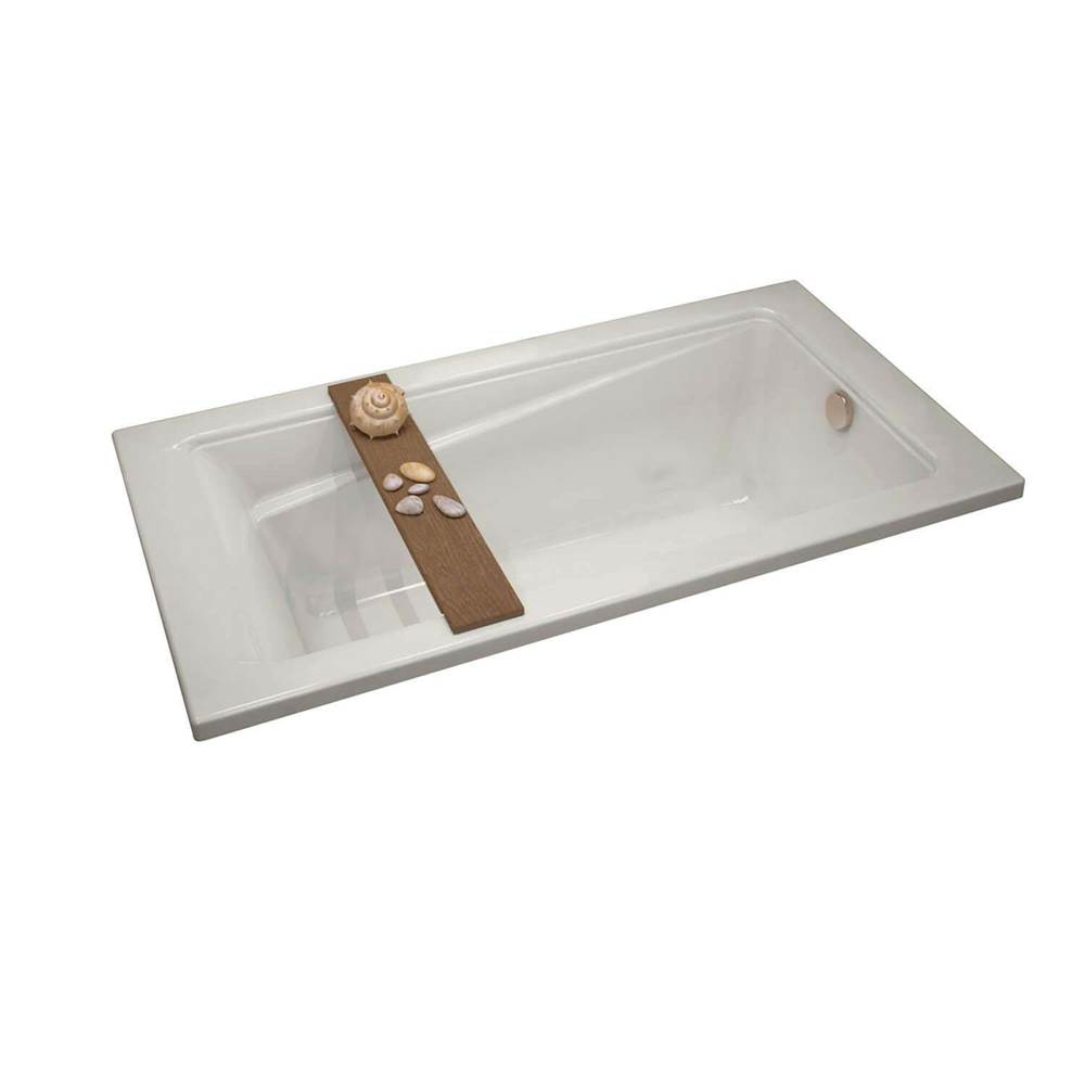 Maax Canada Exhibit 59.875 in. x 36 in. Drop-in Bathtub with Whirlpool System End Drain in Biscuit