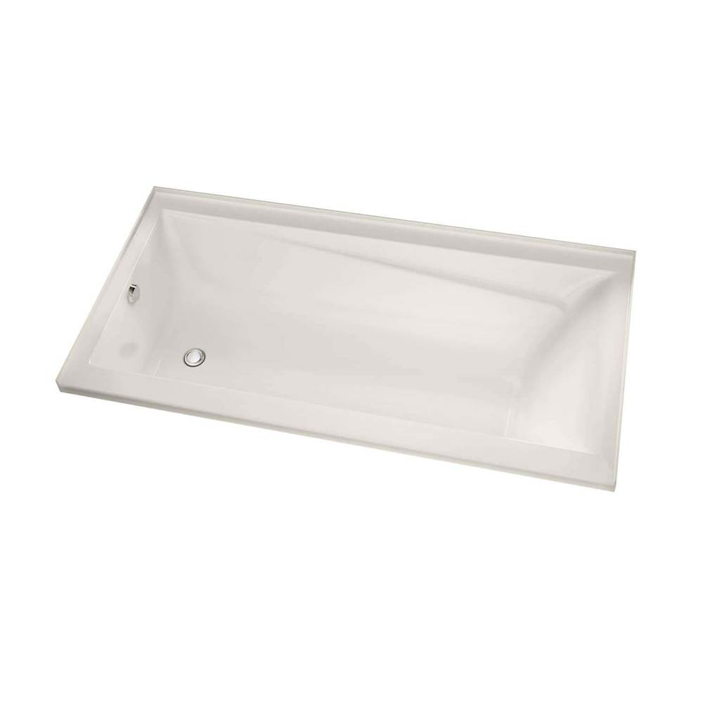 Maax Canada Exhibit IF 59.875 in. x 36 in. Alcove Bathtub with Combined Whirlpool/Aeroeffect System Right Drain in Biscuit