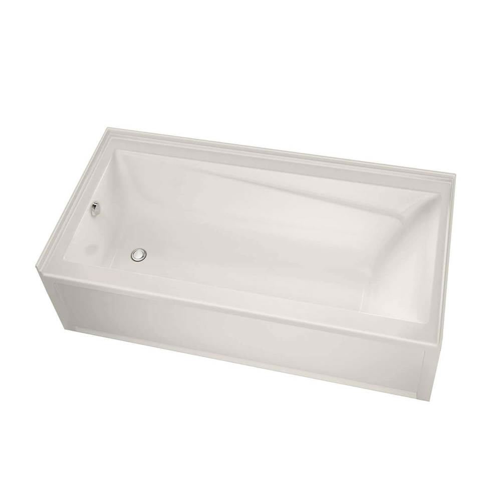 Maax Canada Exhibit IFS AFR DTF 59.875 in. x 42 in. Alcove Bathtub with Whirlpool System Right Drain in Biscuit