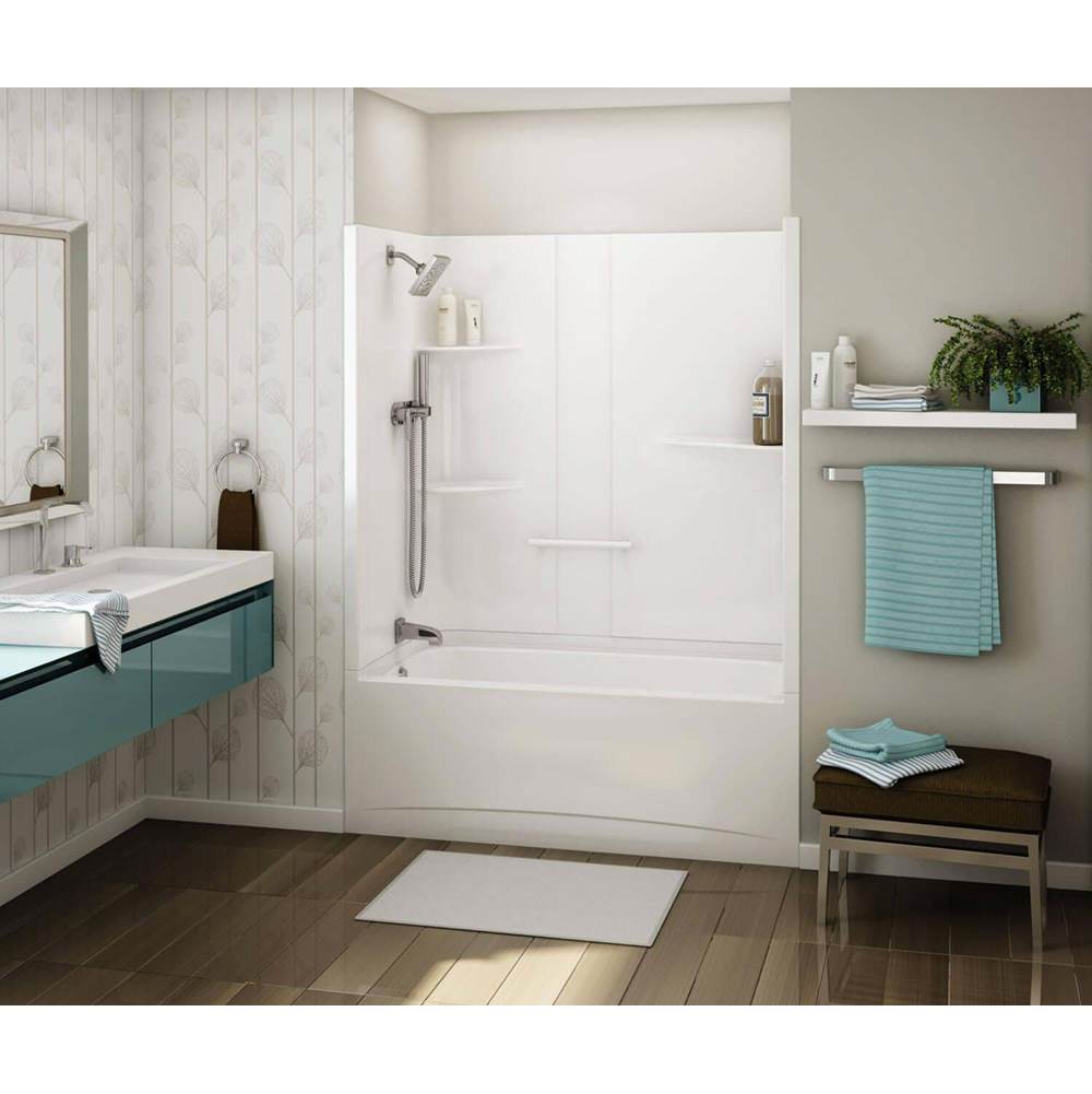 Maax Canada Allia 60 in. x 33 in. x 79 in. 2-piece Tub Shower with Aeroeffect Left Drain in White