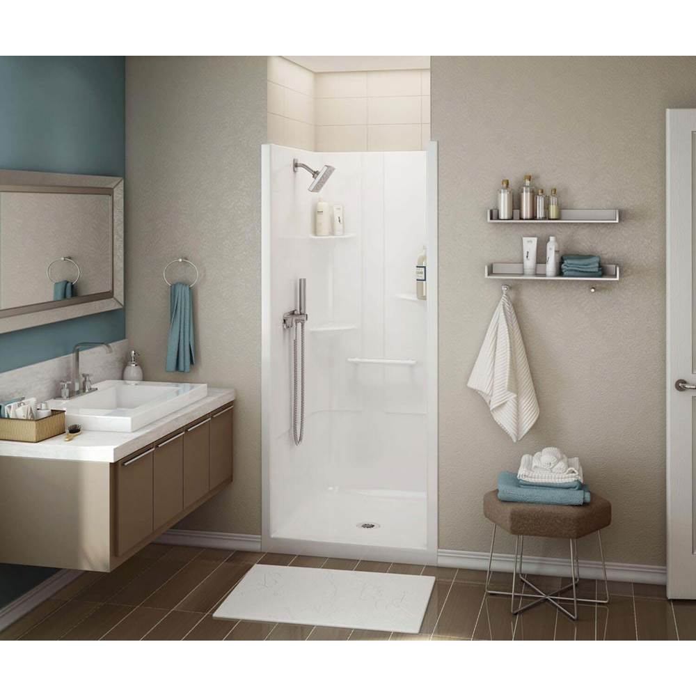 Maax Canada Allia 36 in. x 36.5 in. x 79 in. 1-piece Shower with No Seat, Center Drain in White