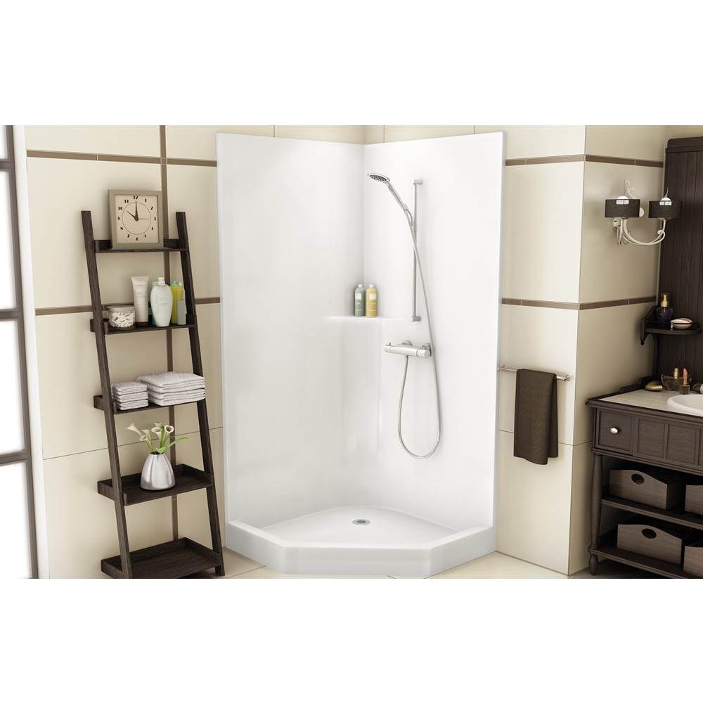 Maax Canada CSS40 41.5 in. x 41.5 in. x 77.5 in. 1-piece Shower with No Seat, Center Drain in White