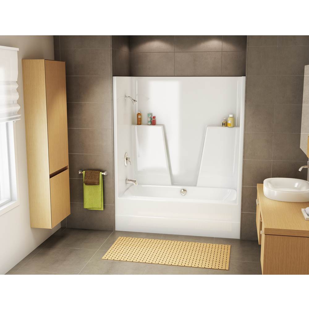 Maax Canada BG6034C 60 in. x 34 in. x 73.75 in. 1-piece Tub Shower with Whirlpool Center Drain in White