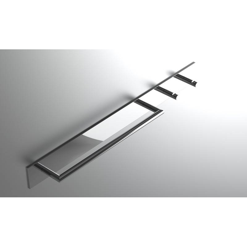 Neelnox Collection Inspire Towel Bar With Robe Hooks Finish: Brushed Brass