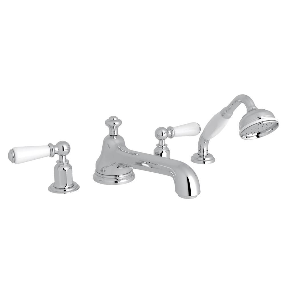 Perrin & Rowe Edwardian™ 4-Hole Deck Mount Tub Filler With Low Spout