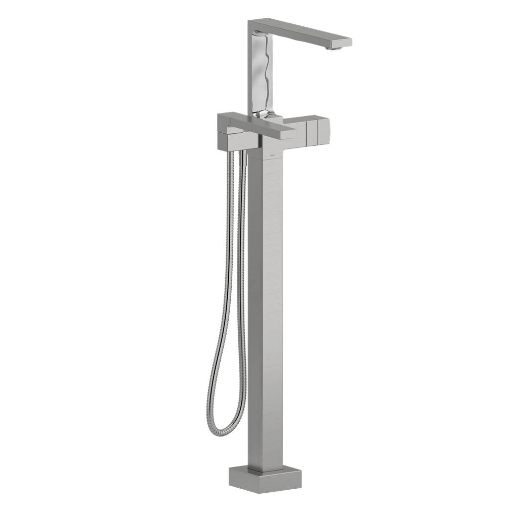 Riobel 2-way Type T (thermostatic) coaxial floor-mount tub filler with Handshower trim
