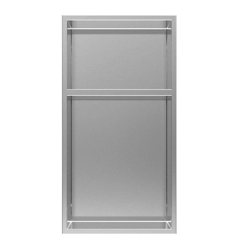 Rubi Nikia Recessed Niche 24'' With Tablet Br.Inox