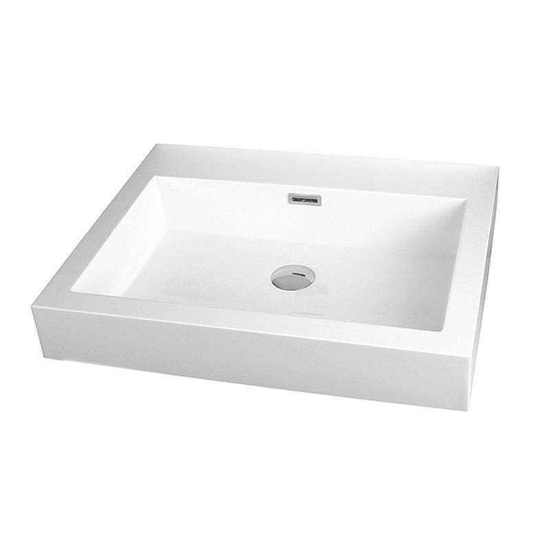 Rubi Countertop Basin 4 Faces Finish With Overflow White