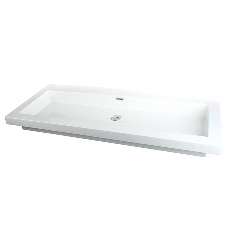 Rubi Countertop White Basin With Overflow