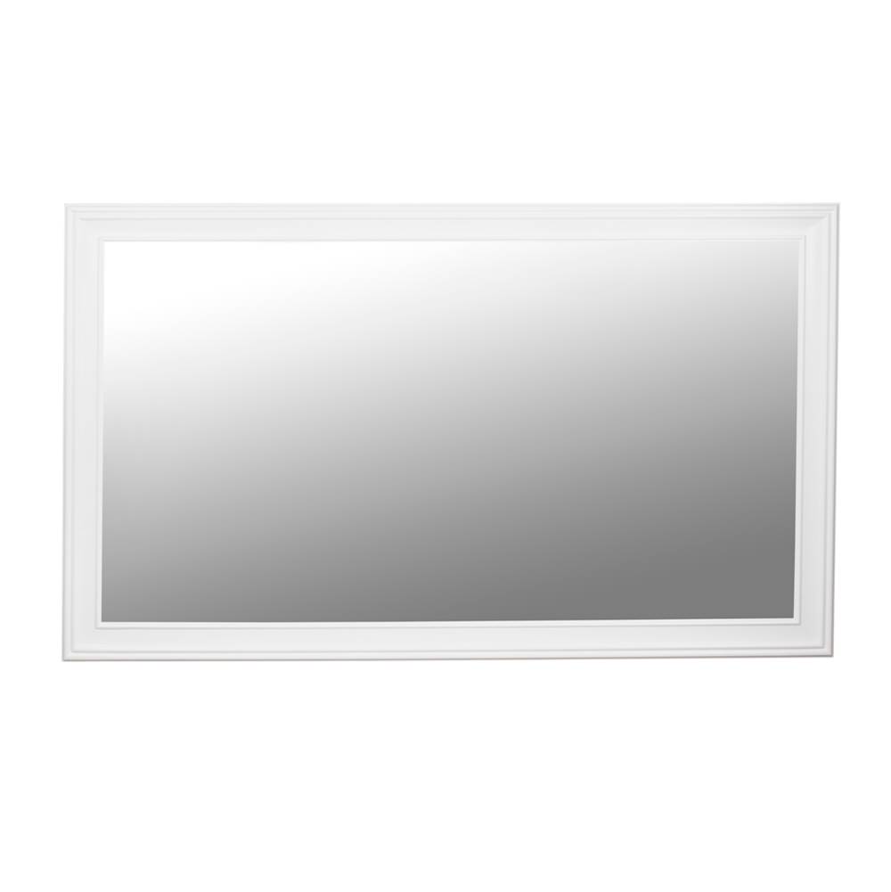 Ronbow 60'' William Traditional Solid Wood Framed Bathroom Mirror in White