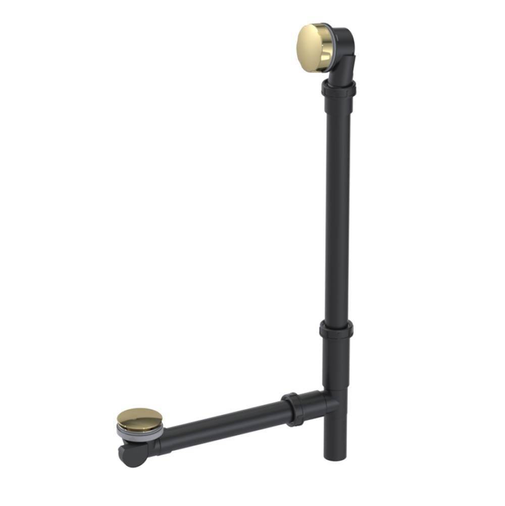 Rubinet Canada Adjustable Cable Driven Tubular Waste And Overflow (PVC with Brass Trim) 22''