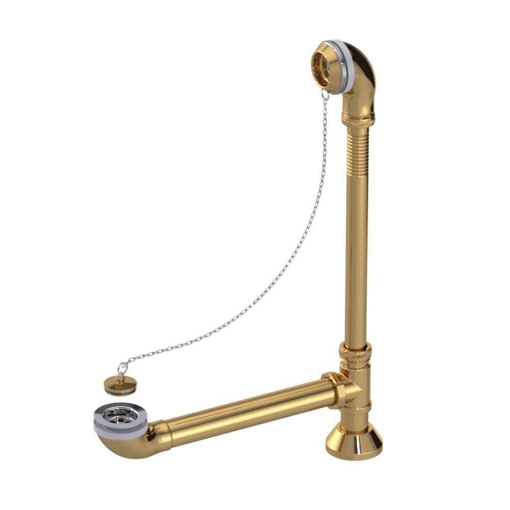 Rubinet Canada Adjustable Plug And Chain Tubular Waste And Overflow (Solid Brass)