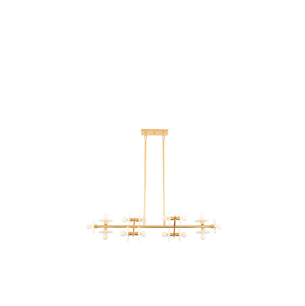 Savoy House Amani 14-Light Linear Chandelier in Gold