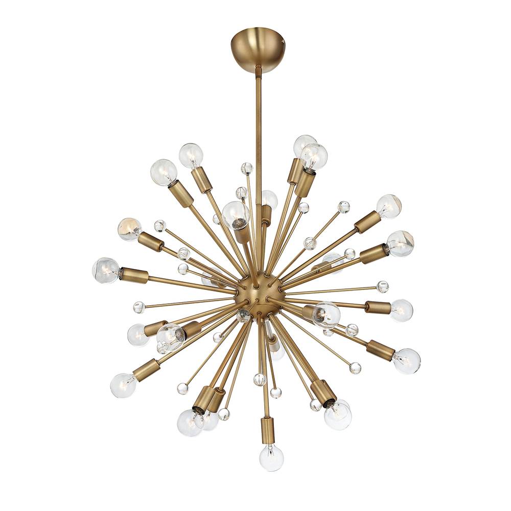 Savoy House Galea 24-Light Chandelier in Warm Brass