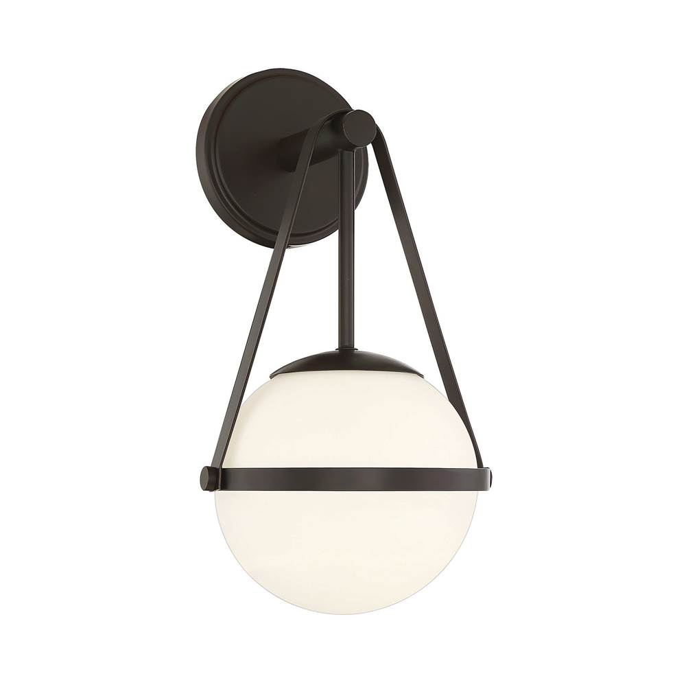 Savoy House Polson 1-Light Wall Sconce in Matte Black