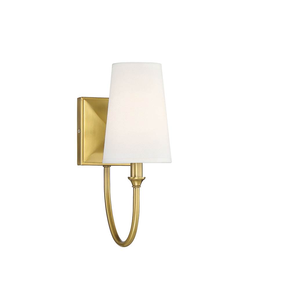 Savoy House Cameron 1-Light Wall Sconce in Warm Brass