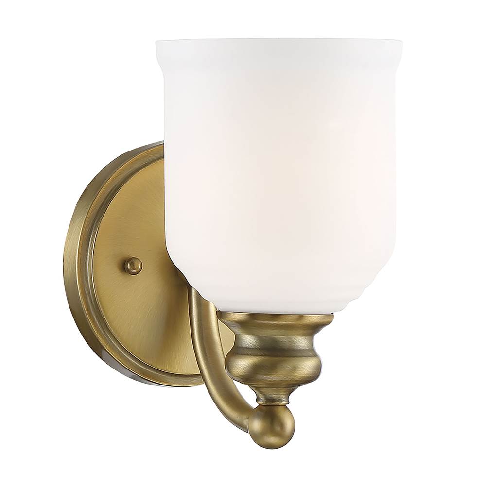 Savoy House Melrose 1-Light Wall Sconce in Warm Brass