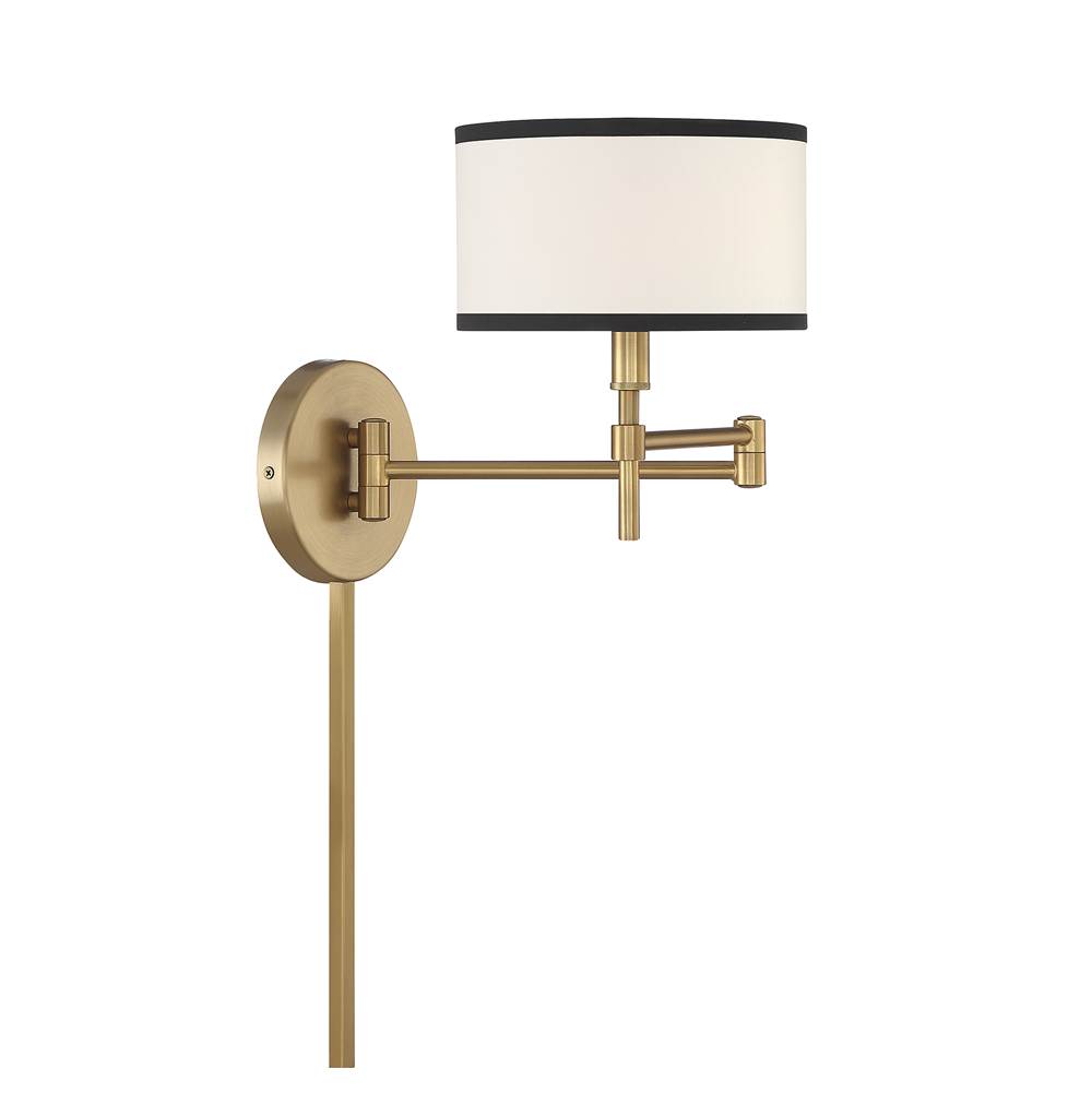 Savoy House 1-Light Wall Sconce in Natural Brass