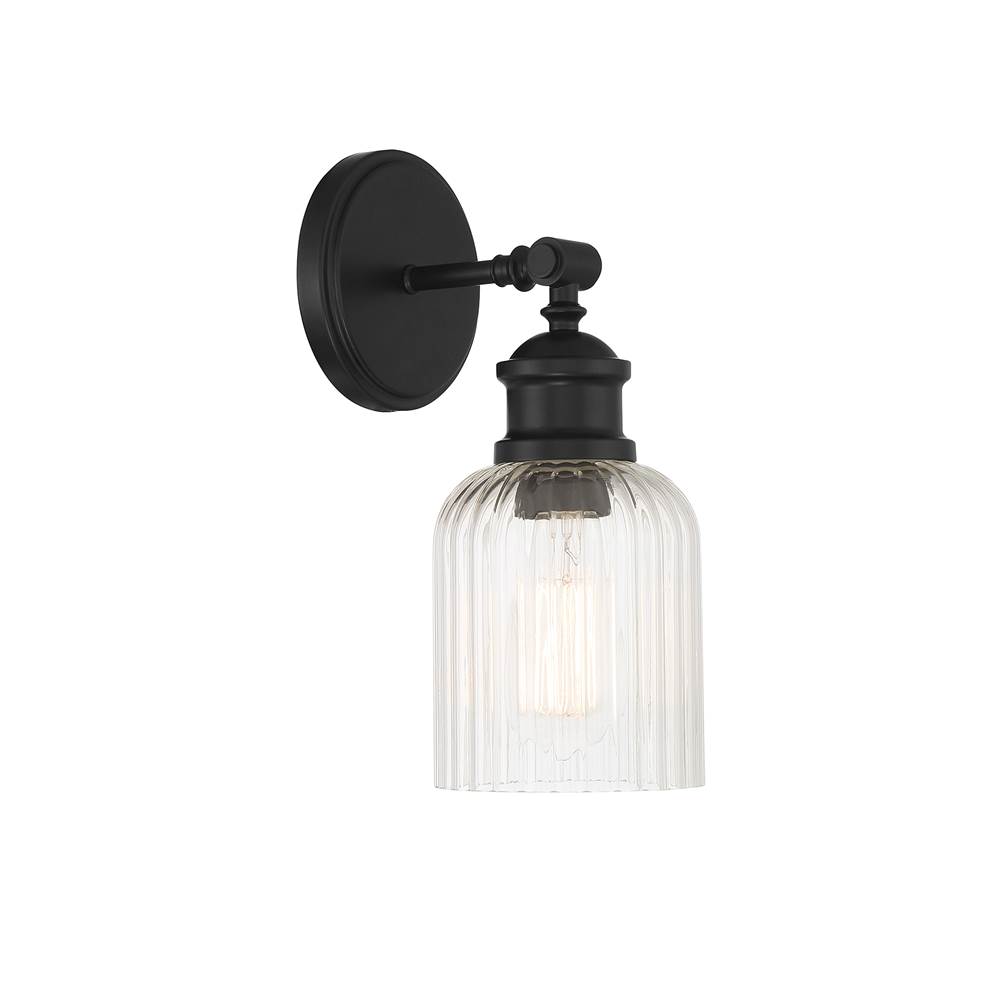 Savoy House 1-Light Wall Sconce in Matte Black