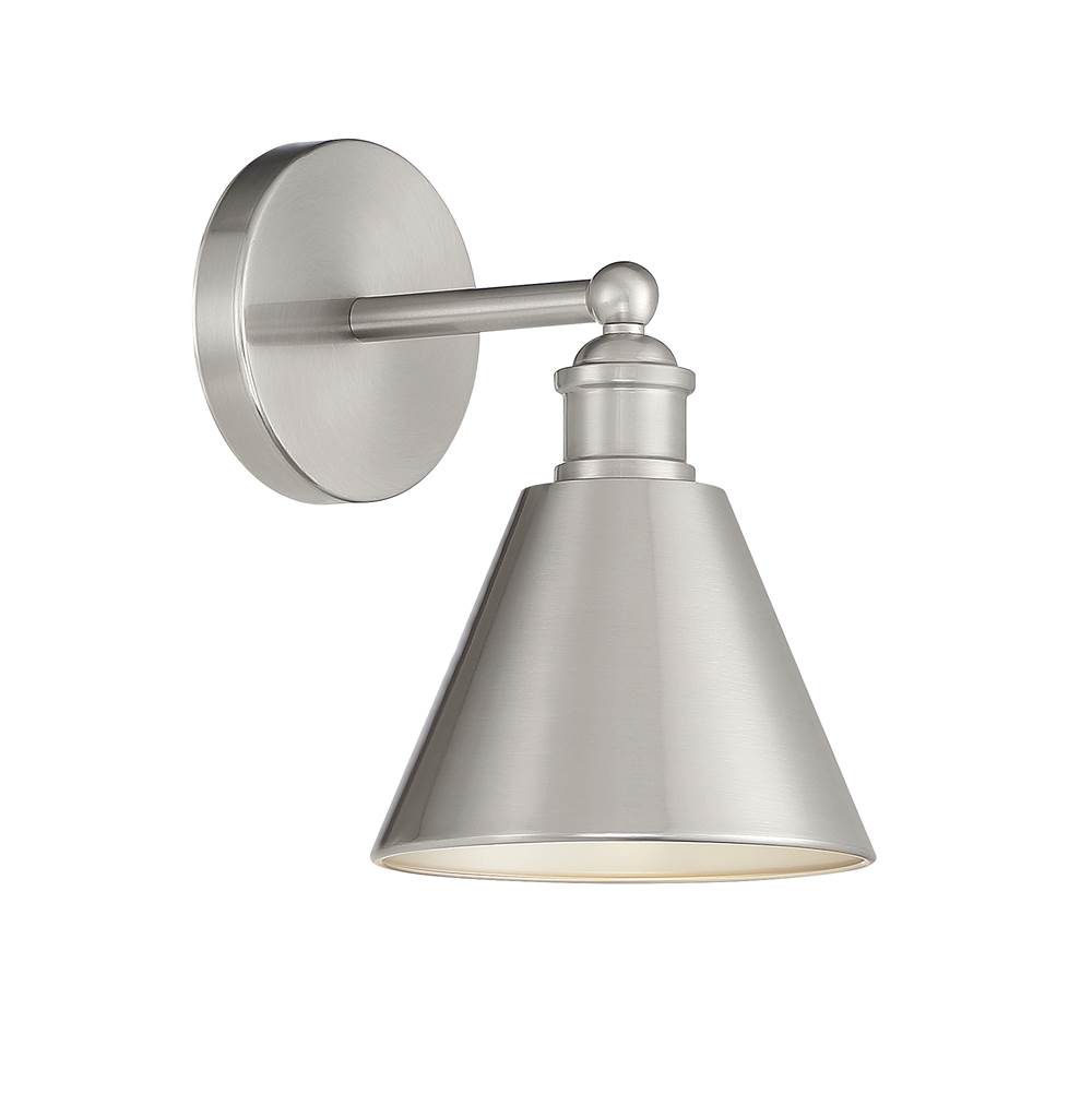 Savoy House 1-Light Wall Sconce in Brushed Nickel