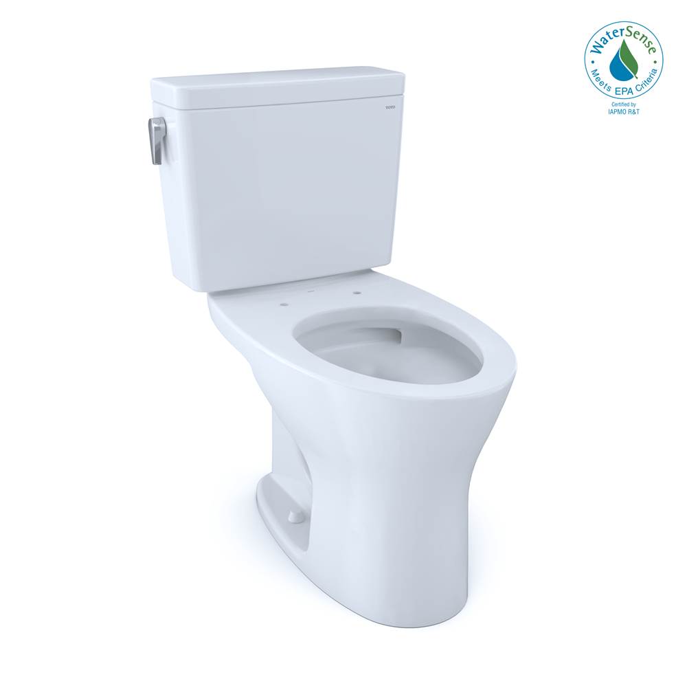 TOTO Drake® Two-Piece Elongated Dual Flush 1.6 and 0.8 GPF DYNAMAX TORNADO FLUSH® Toilet with CEFIONTECT®, Cotton White