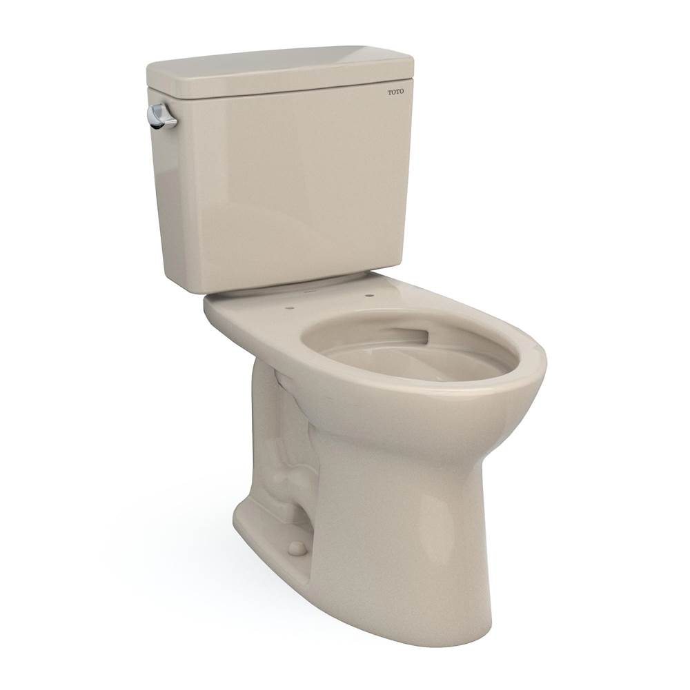 TOTO Drake® Two-Piece Elongated 1.6 GPF Universal Height TORNADO FLUSH® Toilet with CEFIONTECT®, Bone