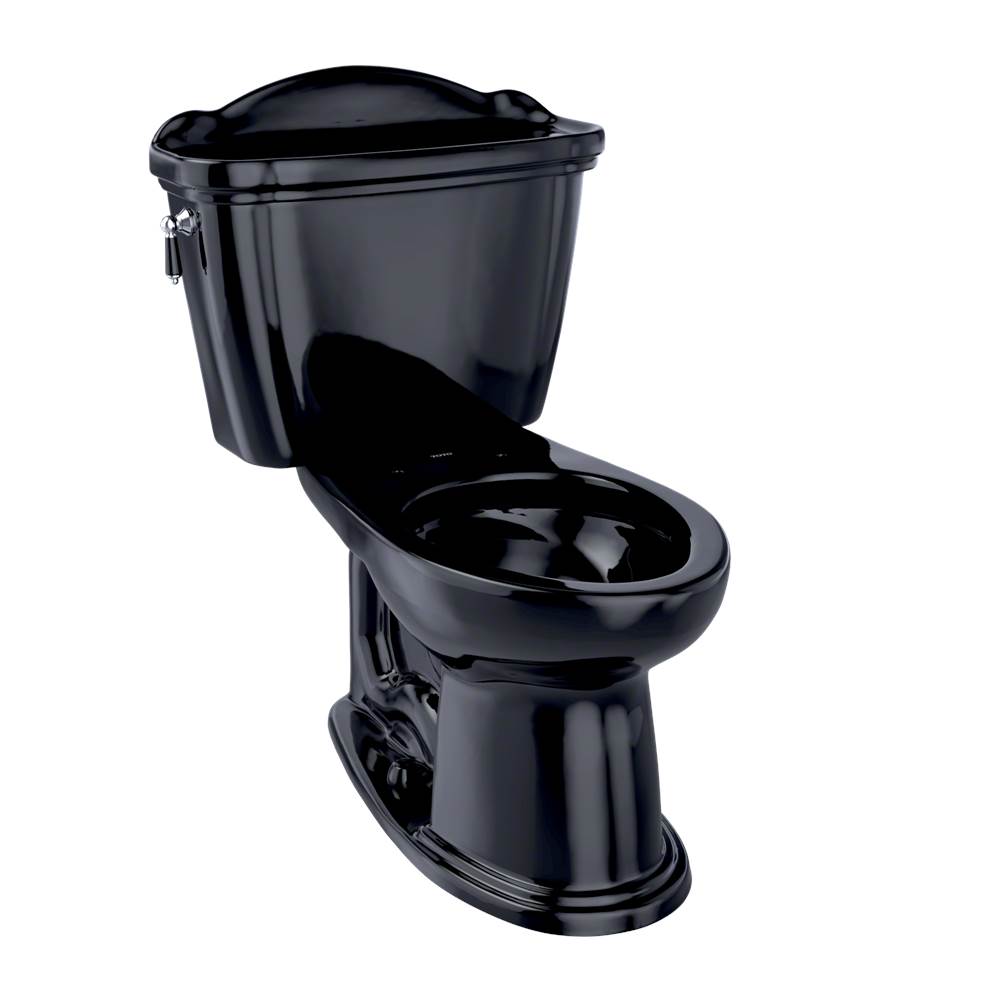 TOTO Whitney® Two-Piece Elongated 1.6 GPF Universal Height Toilet, Ebony