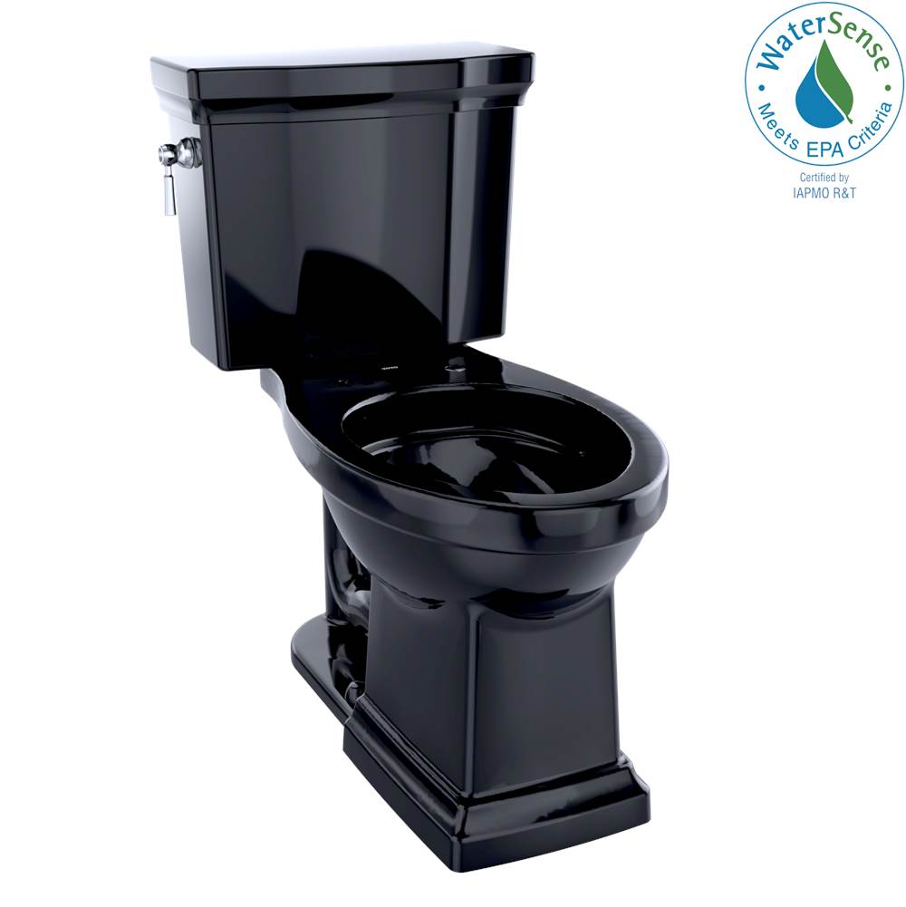 TOTO Promenade® II 1G® Two-Piece Elongated 1.0 GPF Universal Height Toilet, Ebony