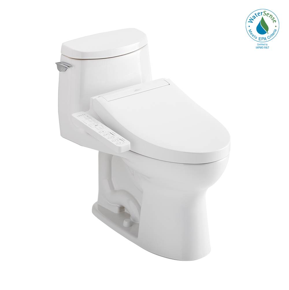 TOTO WASHLET+® UltraMax® II 1G® One-Piece Elongated 1.0 GPF Toilet and WASHLET+® C2 Bidet Seat, Cotton White