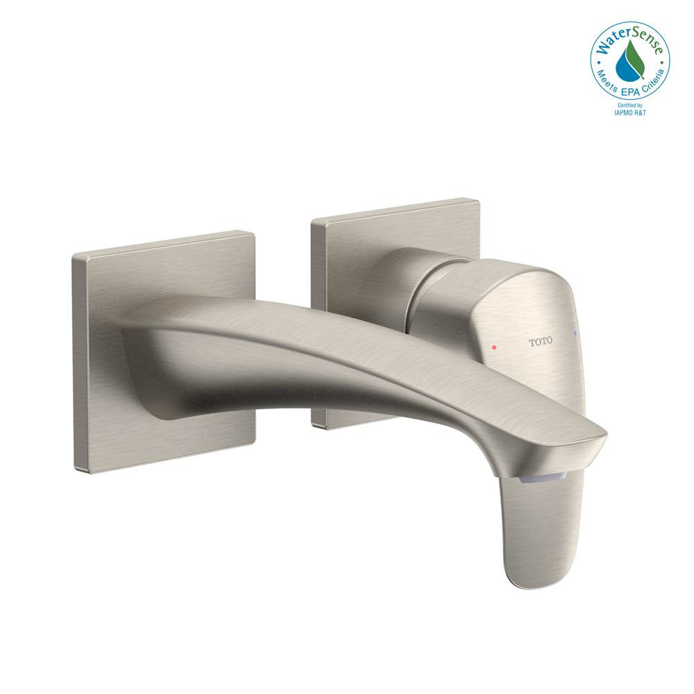 TOTO GM 1.2 GPM Wall-Mount Single-Handle Bathroom Faucet with COMFORT GLIDE Technology, Brushed Nickel
